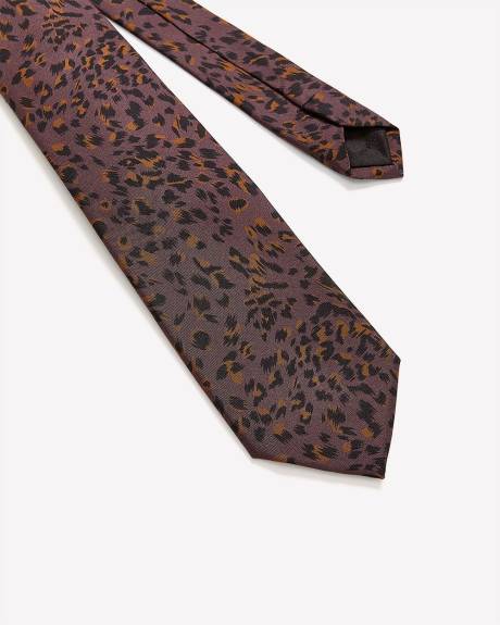 Cravate Régulière à Imprimé Léopard