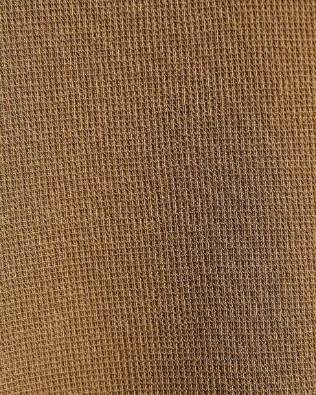 Long-Sleeve Crew-Neck Waffled Tee