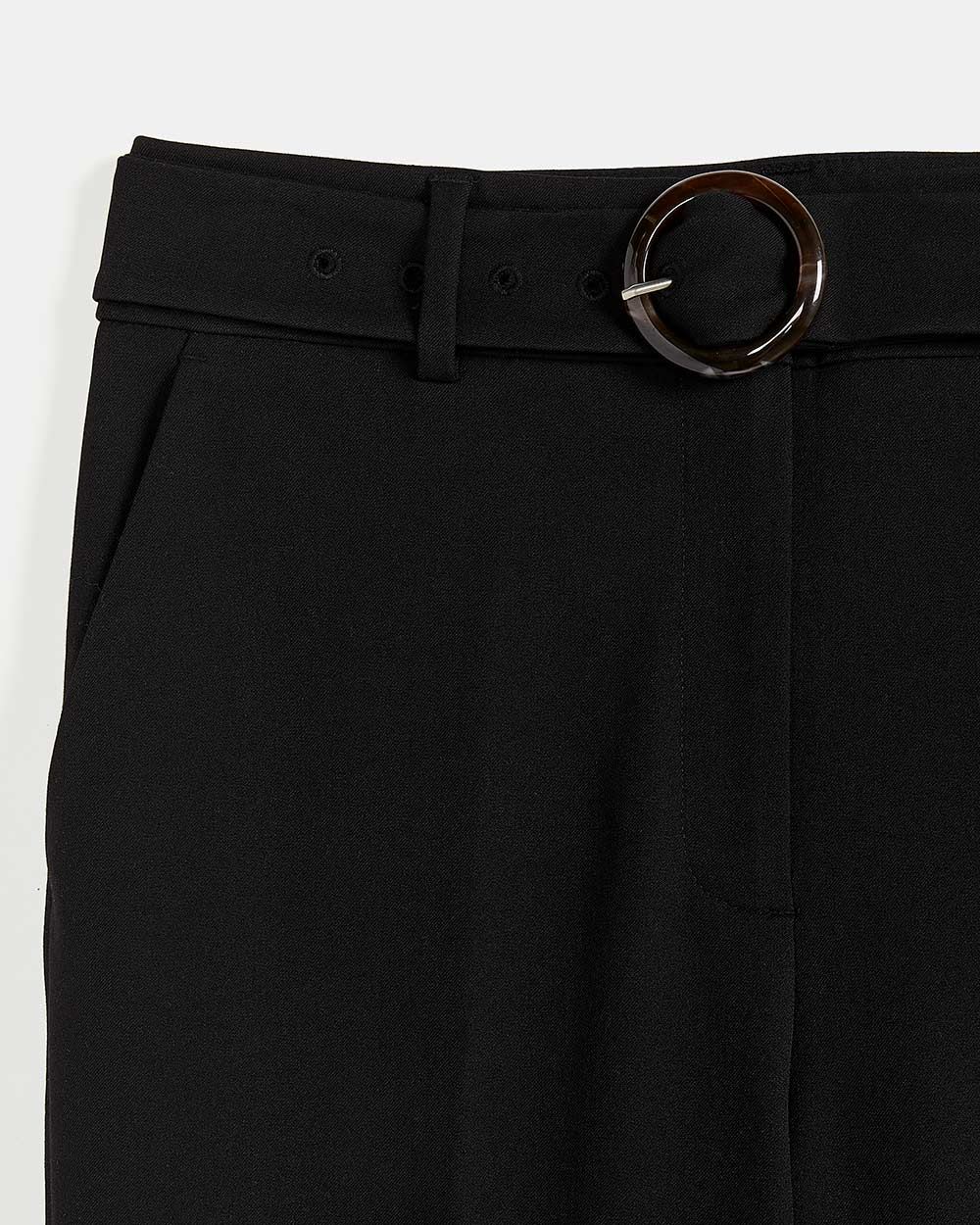 High-Waisted Cropped Black Pant - 27"