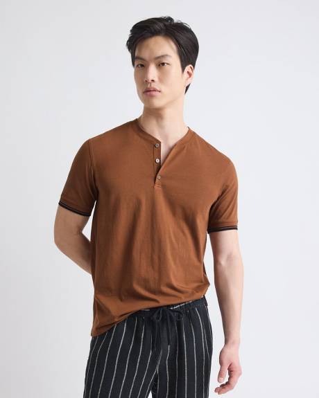 Short-Sleeve Henley T-Shirt