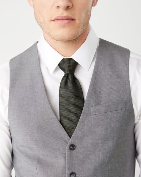 Essential stretch light grey suit vest