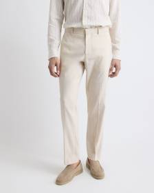 Slim Fit Stretch Linen Suit Pant