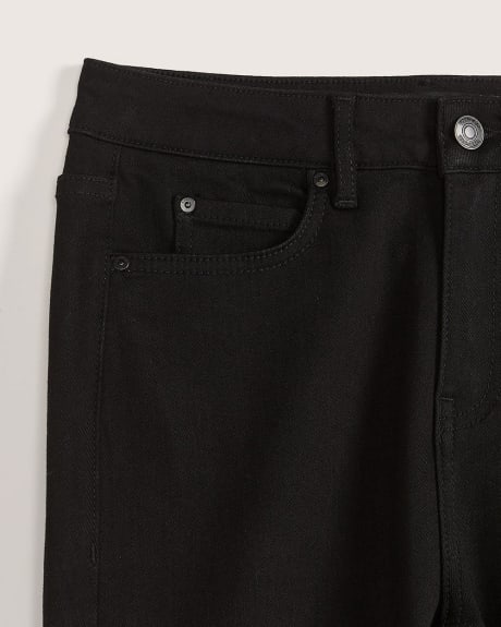 Jeans Noir à Taille Haute et Jambe Droite - 27"