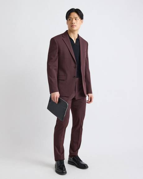 Slim-Fit Deep Berry Suit Blazer