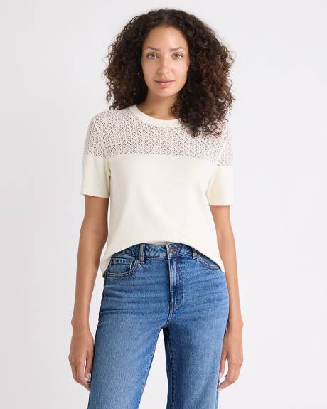 Pull Court à Manches Courtes et Col Rond