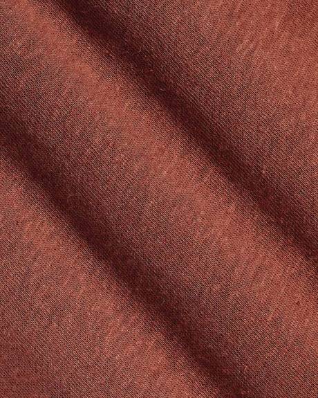 Haut &agrave; Manches Tr&egrave;s Courtes &agrave; Volants et Col Rond