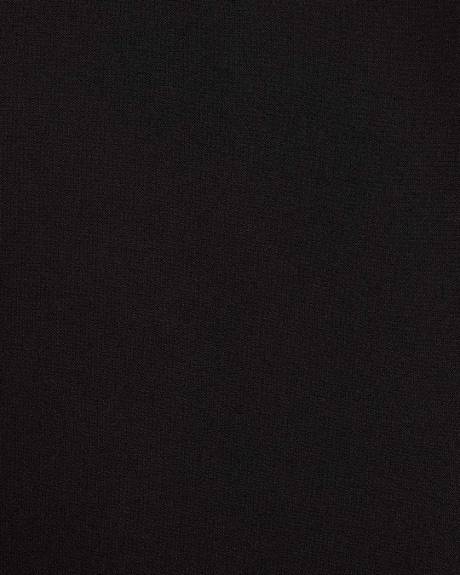 Black Mid-Rise Tapered-Leg Flowy Jogger Pant