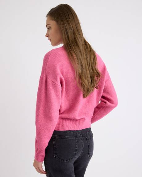 Long-Sleeve Crew-Neck Loose Sweater