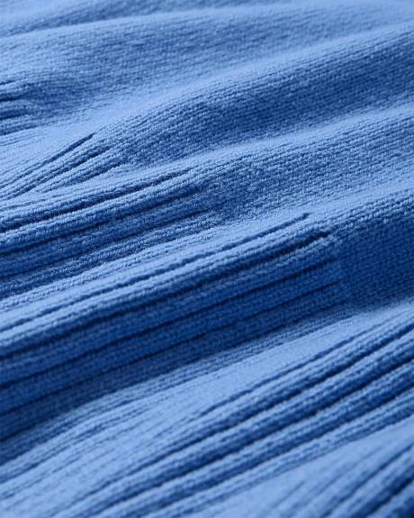 Pull Laine Mérinos à Manches Longues et Col Entonnoir