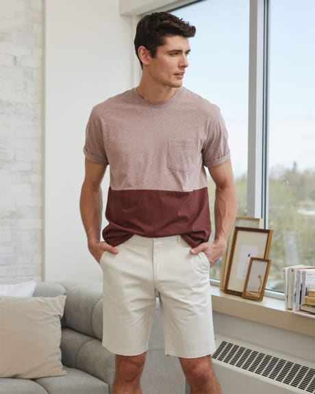 Relaxed Fit Two-Colour Crew Neck T-Shirt