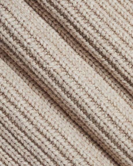 Pull &agrave; Col Montant &agrave; Demi-Zip et Manches Longues