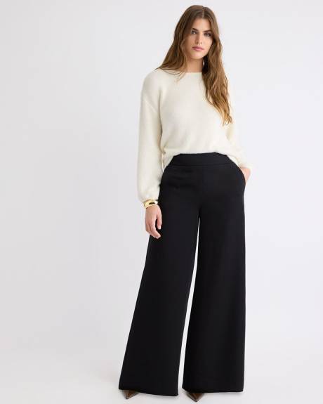 Long-Sleeve Crew-Neck Ribbed Top