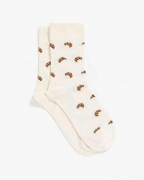 Crew Socks with Croissants