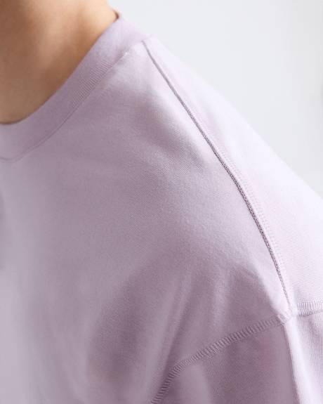 T-Shirt Ample &agrave; Manches Courtes et Col Rond