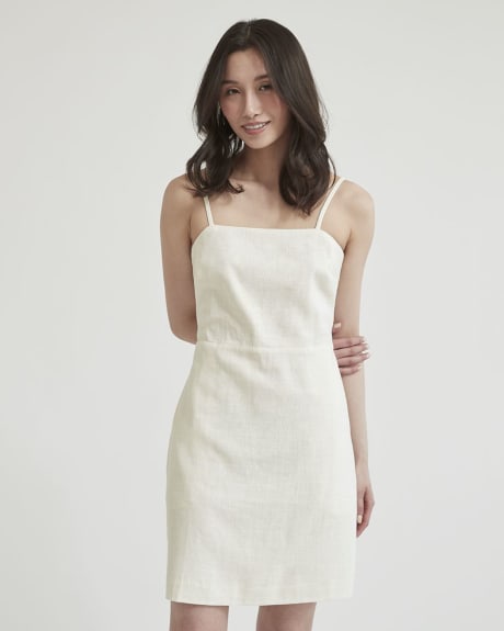 Mini Fitted Linen Dress