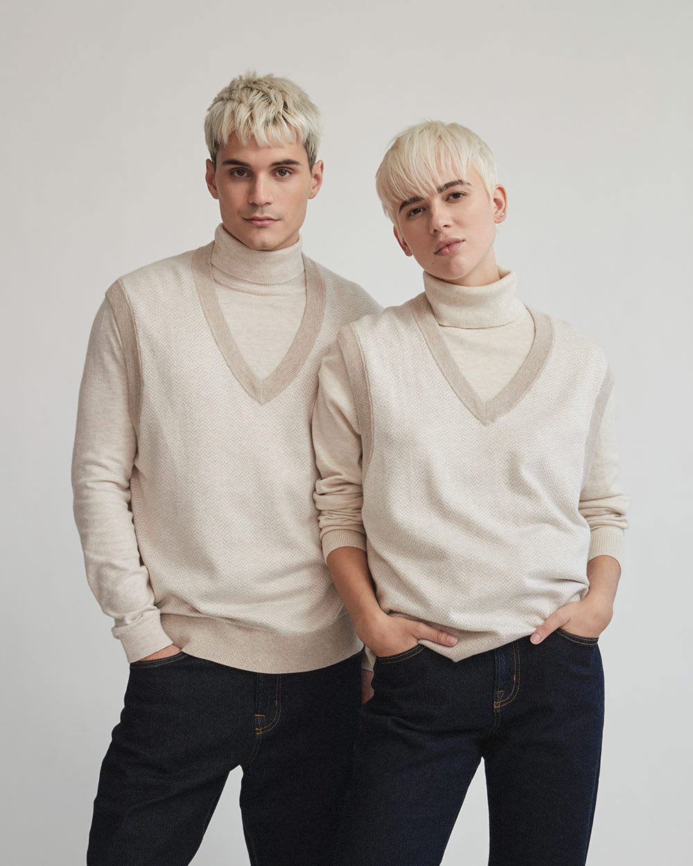 Gender-Neutral V-Neck Sweater Vest