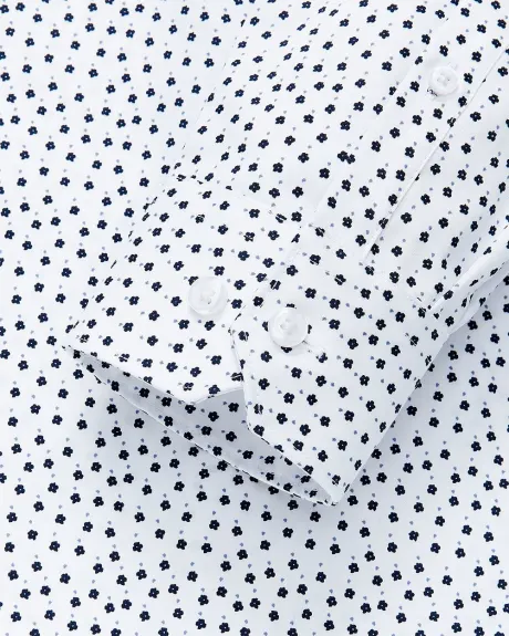 Micro Flowers with Dots Dress Shirt