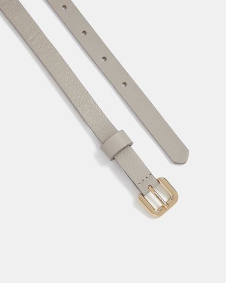 Skinny leather belt
