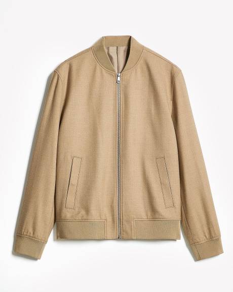 Brushed Twill Bomber Jacket