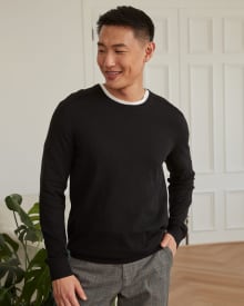Solid Organic Cotton Crew-Neck Sweater
