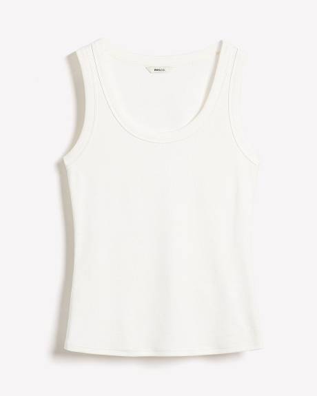 Solid Scoop-Neck Cami with Wide Straps