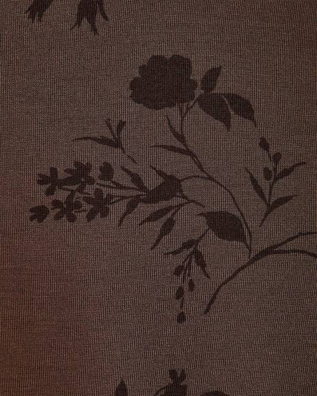 Fitted Long-Sleeve Mock-Neck Tee