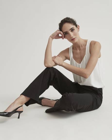 Silky Crepe Square-Neck Cami