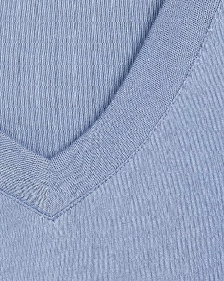 Cotton And Modal V-Neck T-Shirt
