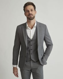 Essential Tailored Fit Grey Suit Blazer