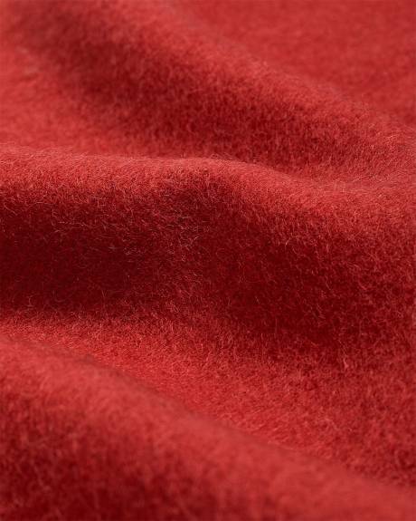 Solid Wool Scarf with Fringes