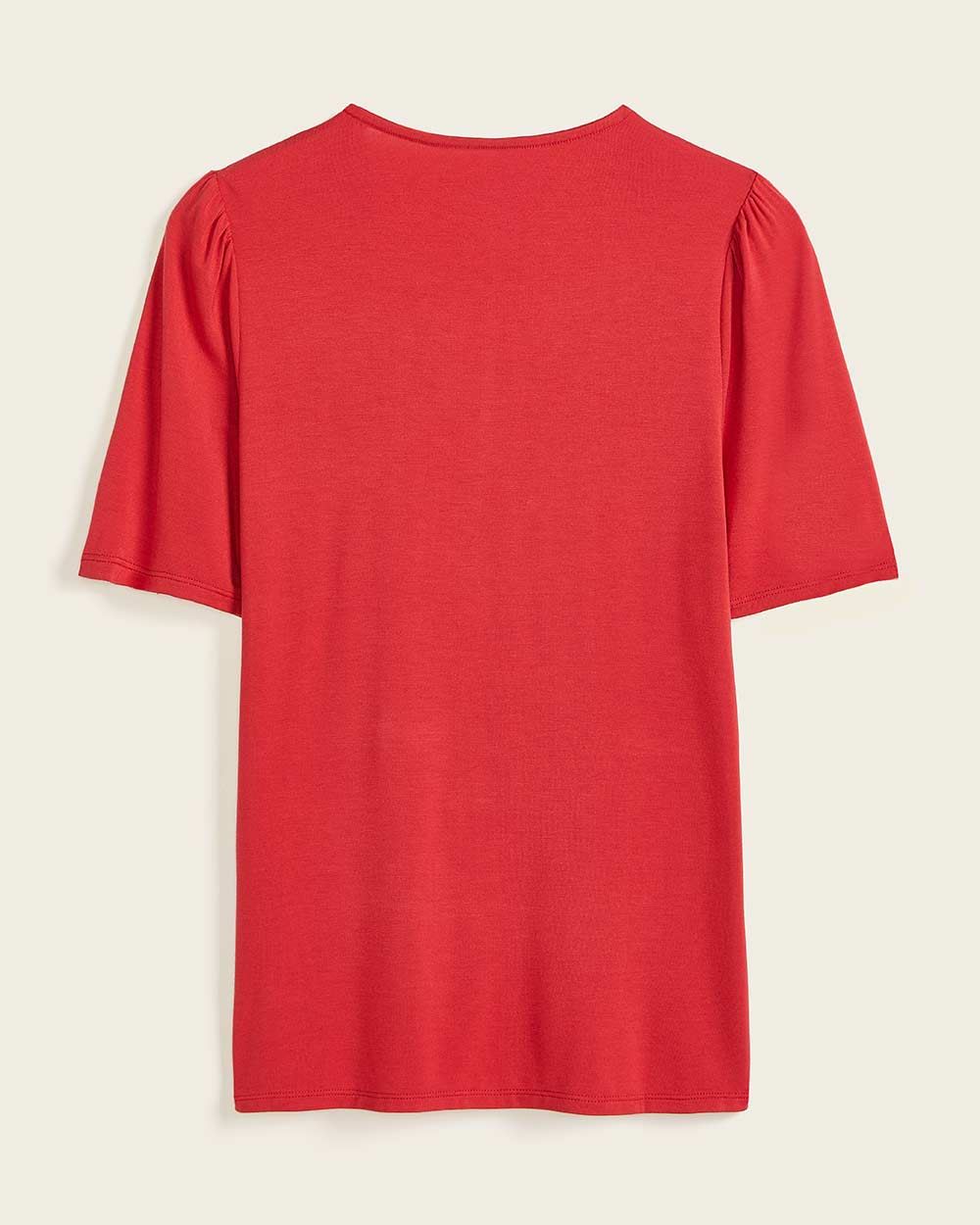 VNeck Elbowlength Puffy Sleeve Coloured TShirt RW&CO.