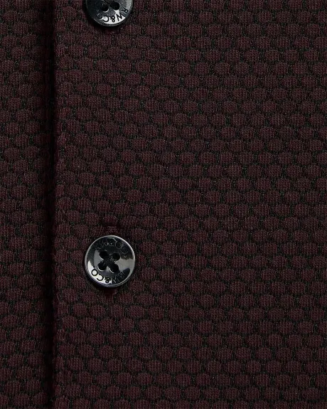 Bubble Knit Short Sleeve Polo