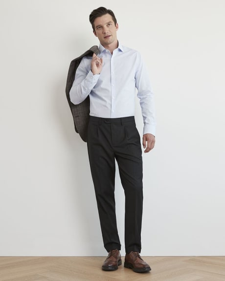 Pleated Solid Tapered-Leg City Pant | RW&CO.