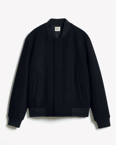Wool-Blend Bomber Jacket