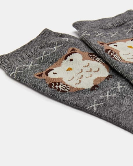 Grey Owl Socks