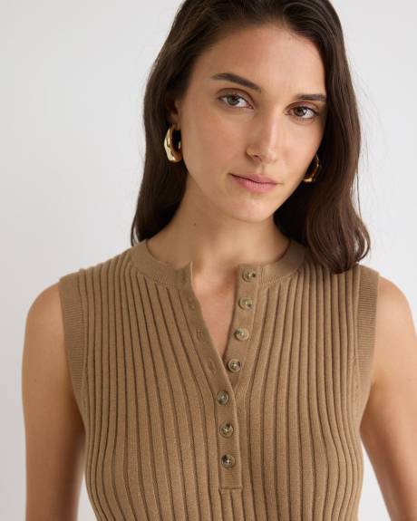 Veste Courte à Col Henley