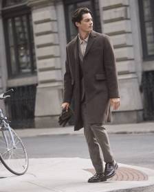 Wool and Cashmere Coat with Tailored Collar