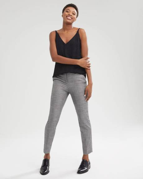 Camisole en Cr&ecirc;pe Col V &agrave; &Eacute;paules Pliss&eacute;es