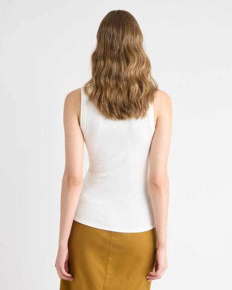 Solid Scoop-Neck Cami with Wide Straps