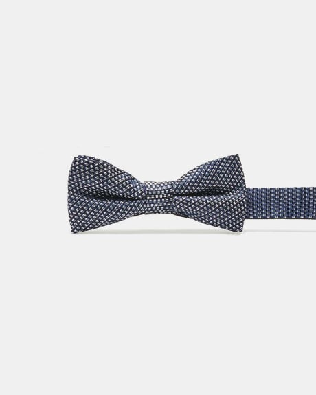 Classic Textured Navy Bow Tie