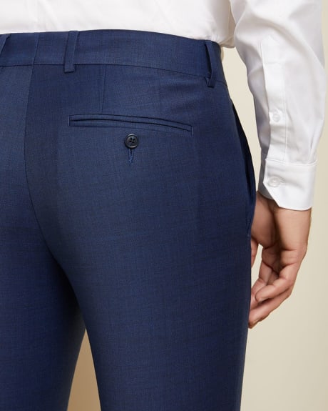 Essential Tailored Fit Blue Wool-Blend Suit Pant - 32"