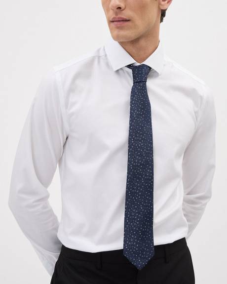 Blue Regular Tie with Floral Pattern