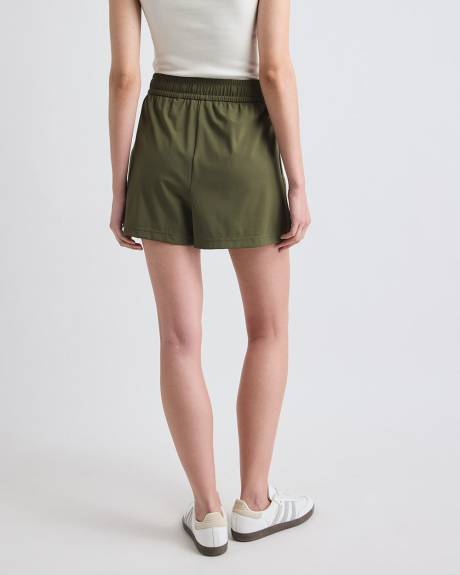 Short Taille Haute Extensible &agrave; 4 Sens