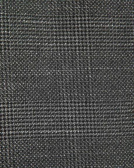 Slim-Fit Charcoal Checkered Suit Pant