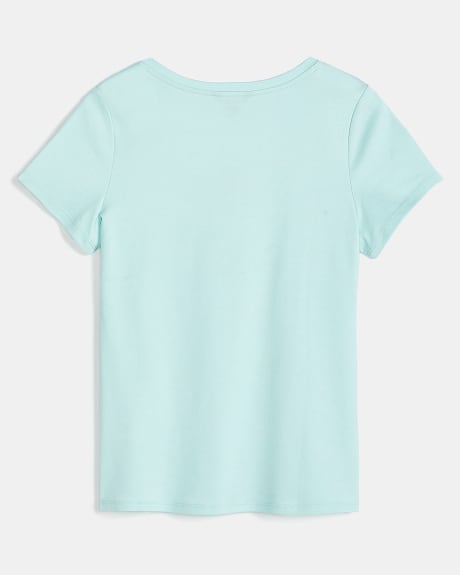 Solid Heavy Cotton V-Neck Short-Sleeve T-Shirt