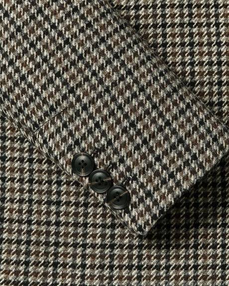 Veston Pied-de-Poule à Boutonnage Double