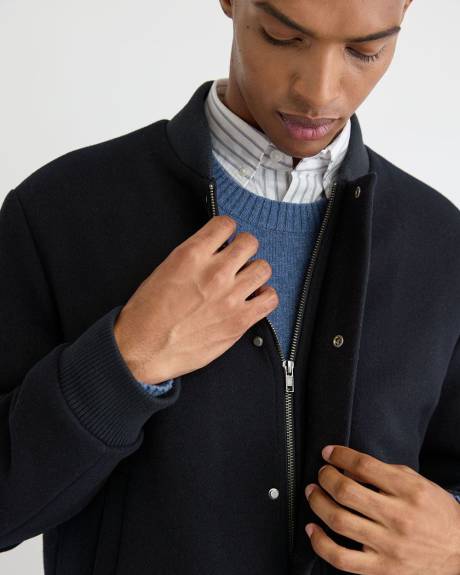 Wool-Blend Bomber Jacket