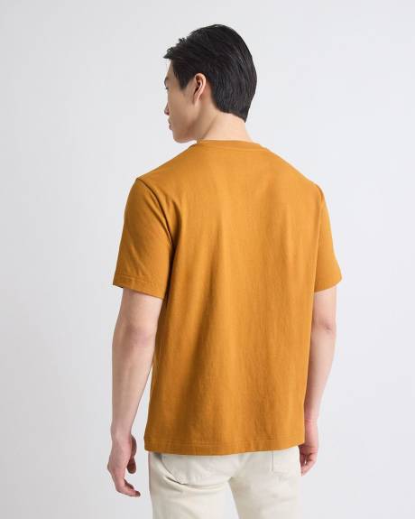 T-Shirt essentiel à Manches Courtes et Col Rond avec Poche