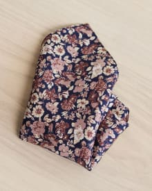 Navy Floral Handkerchief