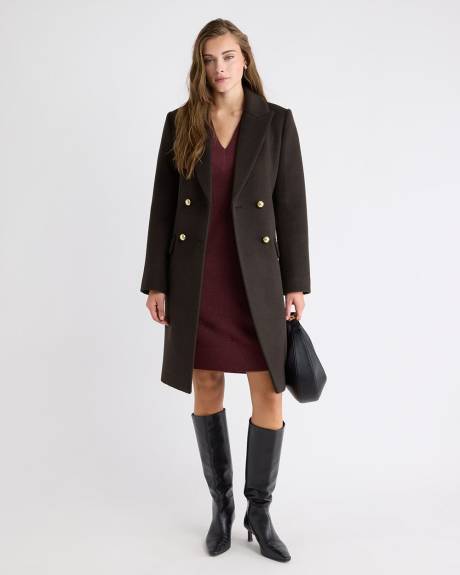 Robe Courte à Manches Longues et Col V